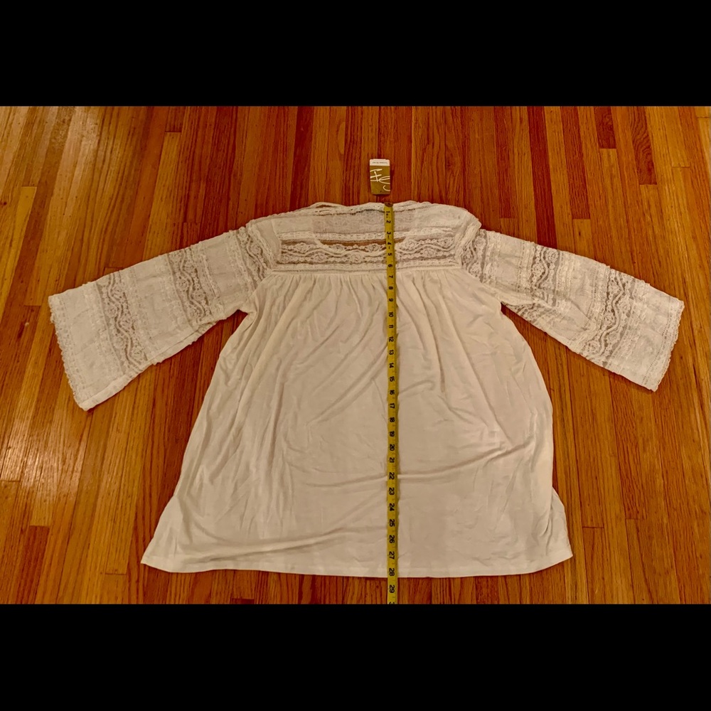 Suzanne Betro ivory white top brand new with tag lace sleeves - Picture 3 of 12